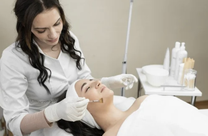 Professional chemical peel treatment applied safely at Roses and Wallflowers Aesthetics in Ormond Beach.